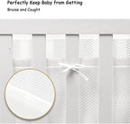Breathable Baby Mesh Crib Liner, Womdee Cot Bumper For Boys Girls Airflow Safe 3D Fresh Breathing Bedding All Season,2Pcs Liner Set. (Blue)